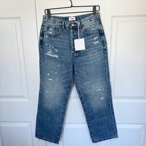 NWT PISTOLA Cassie Crop Super High denim jeans rise Sz 28